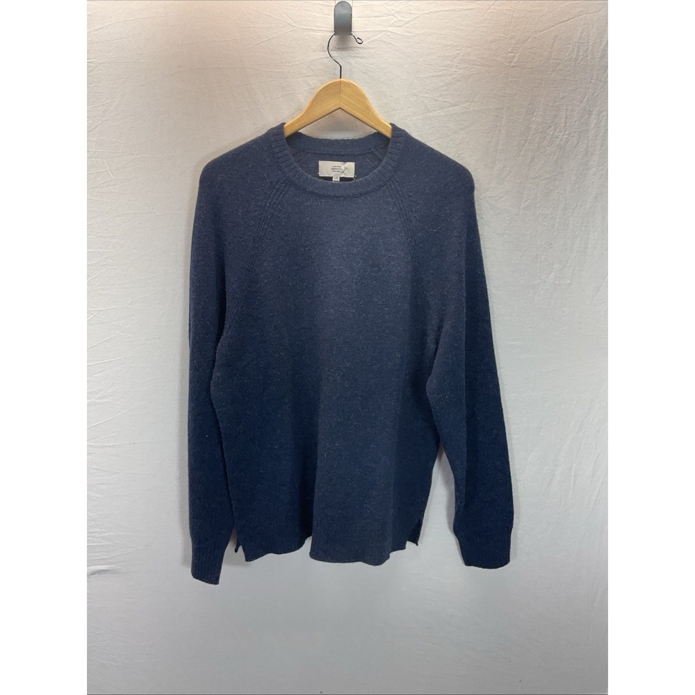 Jack Spade Warren Street New York Blue Lambs‎ Wool Blend Crewneck Sweater Sz L